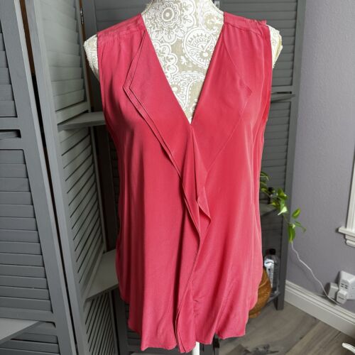 NWT Ann Taylor Coral Silk Blouse. Medium