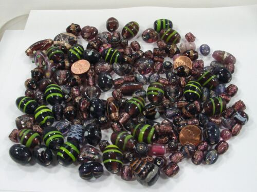 2 Pounds Assorted Purple Multicolor Glass Beads Wholesale Bulk Lot Sale (DNN-7)