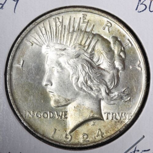 1924 Peace Silver Dollar CHOICE BU *UNCIRCULATED* MS E384 RNN