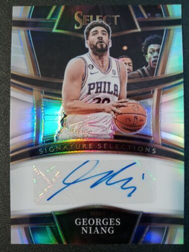 2023 Panini Select Signature Selections Auto Georges Niang Prizm # SS-GNN 76ers