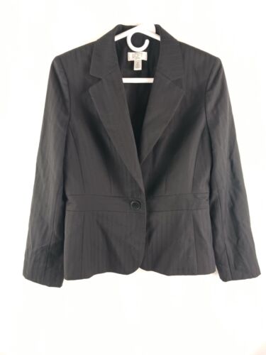 Ann Taylor Loft Black Single Button Blazer Suit Jacket Size 8P