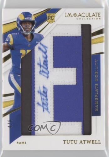 2021 Panini Immaculate Rookie Nameplate Nobility /6 Tutu Atwell #RNN-TA RC