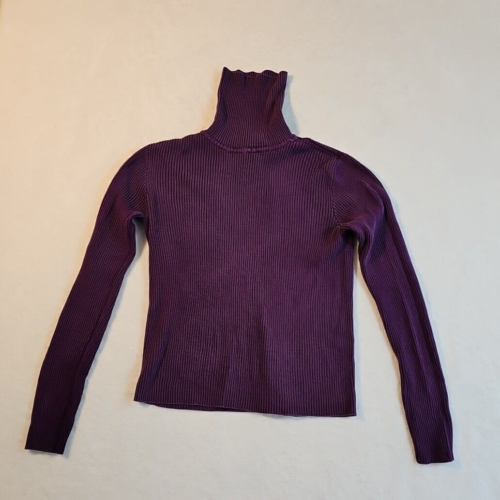 Ann Taylor Loft Turtleneck Blouse Women’s Size Small Purple #48