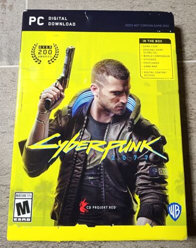 Cyberpunk 2077 Soundtrack, map, postcards,stickers (No Game)