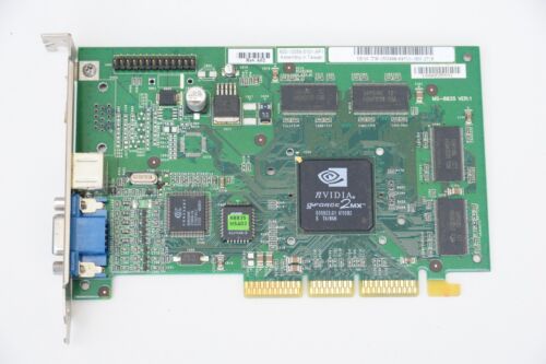 nVidia gForce2 MX 32MB VRAM AGP Video Card VGA Model P55 N11071 – Working