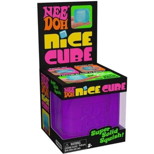 Nee Doh Nice Cube Squish Toy, Ages 3+ (PURPLE)