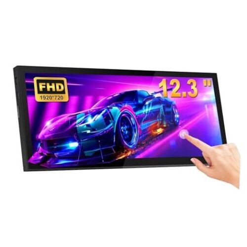 12.3 Inch Touchscreen 1920×720 LCD Bar Mini Monitor Secondary Screen Portable