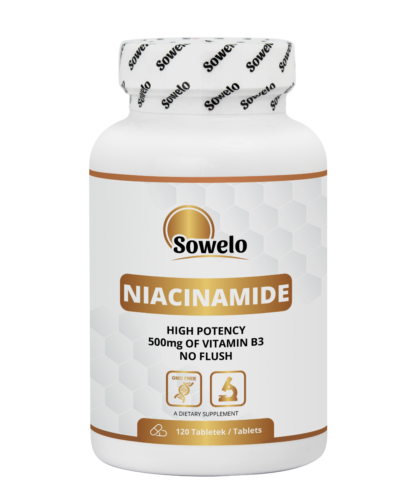 SOWELO NIACINAMIDE VITAMIN B3 500mg TABLETS NO FLUSH