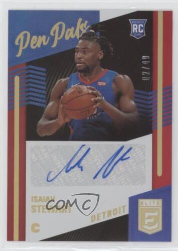 2020-21 Donruss Elite Pen Pals Red /49 Isaiah Stewart #PP-IST Rookie Auto RC