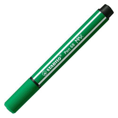 Stabilo Pen 68 Max Felt Tip Pen with Thick Chisel Point Emerald Green