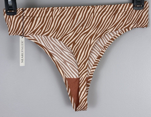 New Nearly Nude Seamless Smooth Thong Panties Hi Cut RNN023 Zebra 3X XXXL (NN1)