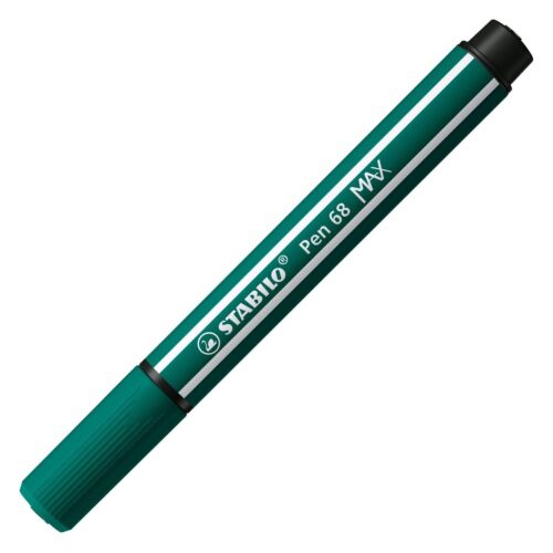 Stabilo Pen 68 Max Felt Tip Pen with Thick Chisel Point Turquoise Green