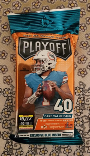 2021 Panini Playoff Football Jumbo Value Pack (Blue Insert Parallels!) – 40…