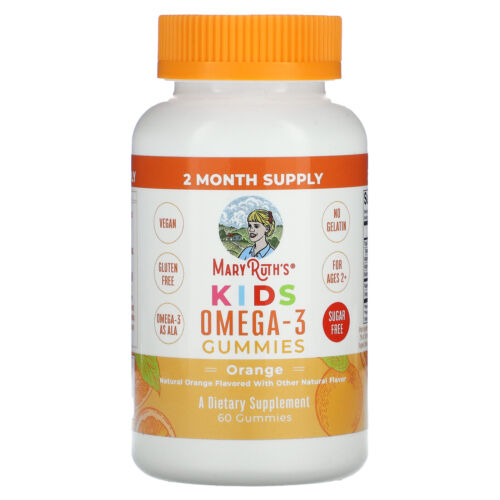 Kids Omega-3 Gummies, Ages 2+, Orange, 60 Gummies