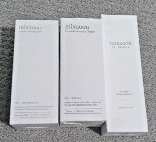 MIXSOON Lot Centella Cleansing Foam + Asiatica Toner + Water NEW IN BOX Sealed