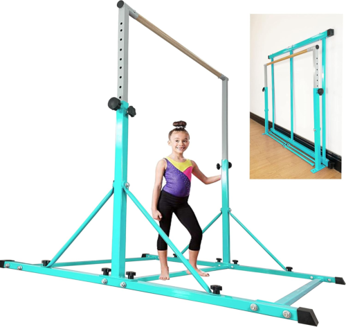 Gymnastic Bar for Kids and Teenage Ages 3-25, 5 FT / 6 FT Base Length, 5 FT / 6