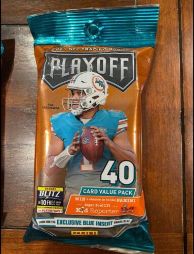 NEW 2021 Panini Playoff Football NFL Fat Pack – 40 Cards – Blue Insert Parallels