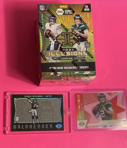 Zach Wilson Ultra Rare 2021 Illusions Holoheroes SSP Hobby Box Hit HHZW-8