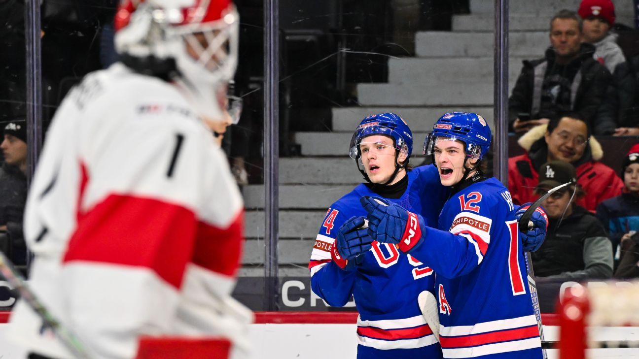 US routs Switzerland, makes world junior hockey semifinals