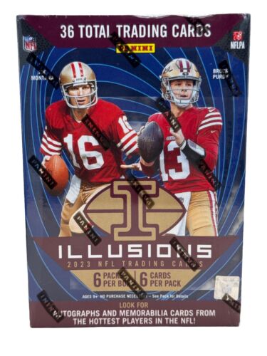 Panini Illusions Football 2023 NFL Trading Cards 36 Cards Sealed Blaster Box