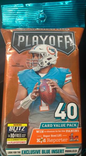 2021 Panini Playoff Brand Football NFL FatPack Cello – New Factory Sealed