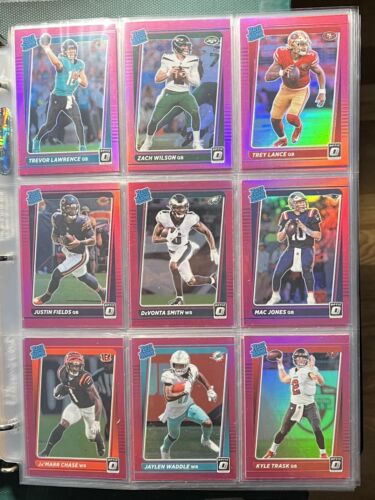 2021 Panini Donruss Optic Prizm Holo Pink Set w/ Trevor Lawrence, Fields, Mac