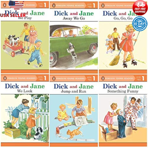 Dick & Jane Readers Complete Set 6 Beginner Books Interactive Learning Ages 3-5