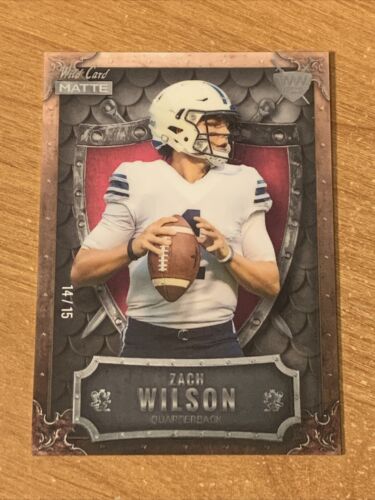 2021 Wild Card Matte Black Bronze Weekend Warriors Pink #MWW5 Zach Wilson RC /15