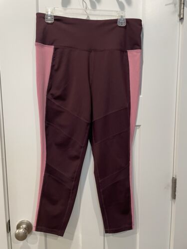 Tangerine Women’s Active Rib Legging Size XL Port & Dark Rose