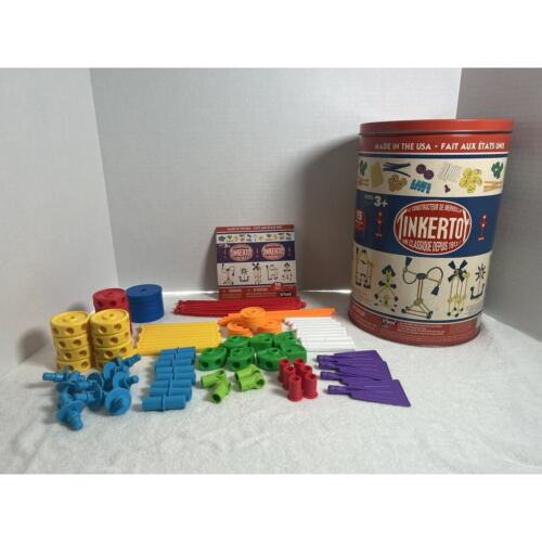 K’NEX TINKERTOY – Classic Building Tin – Incomplete – Collectible Tin – Ages 3+