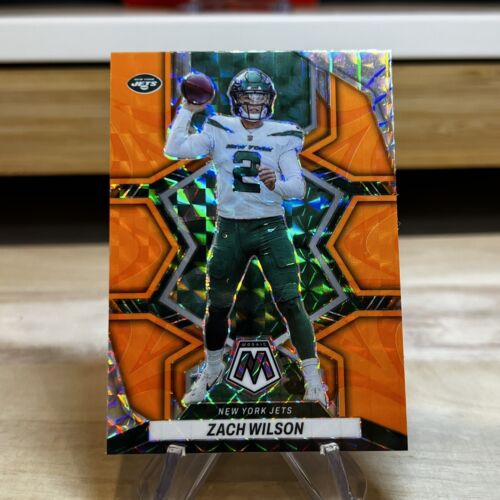 2022 MOSAIC CARD ORANGE REACTIVE PARALLEL PRIZM ZACH WILSON #151 JETS