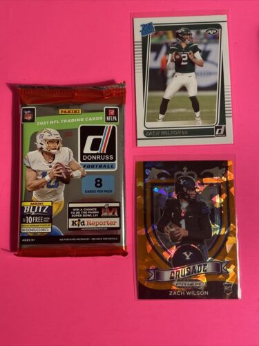 Zach Wilson Rated Rookie Orange Ice Prizm Rookie Cards Holiday Donruss Pack