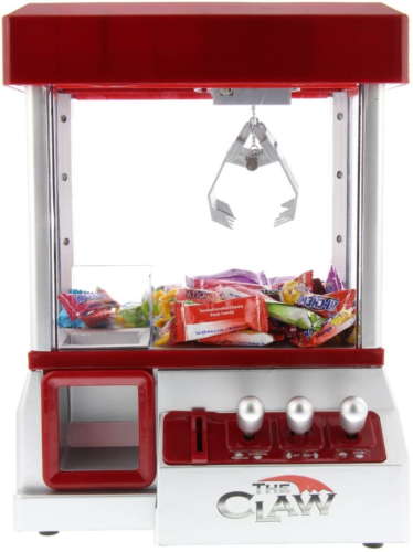 Electronic Arcade Claw Machine – Toy Grabber Machine with Flashing LED Red