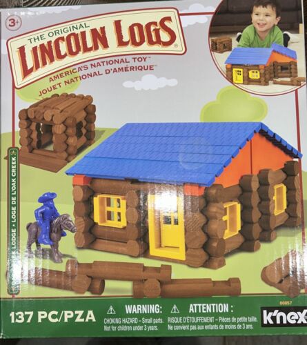 SALE-LINCOLN LOGS-Oak Creek Lodge – 137 Pieces – Ages 3 Preschool Education Toy