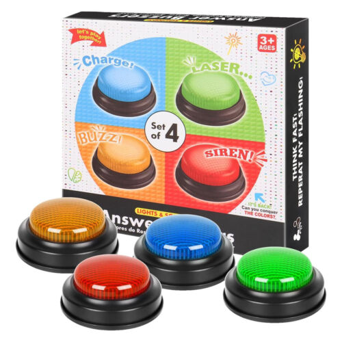 Learning Resources Game Show Answer Buzzers Multi Colored Lights & Sound Ages 3+