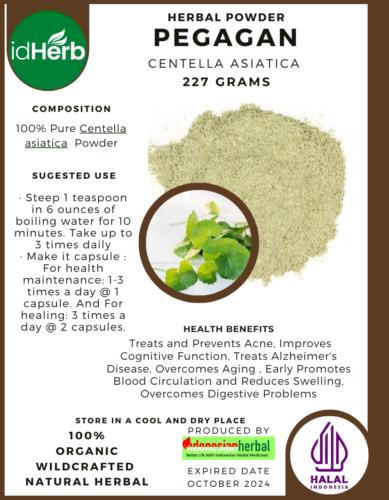 [idHerb] POWDER CENTELLA ASIATICA PEGAGAN Natural Organic Herbal Herbs