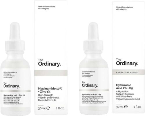 The Ordinary Skin Support Set Niacinamide 10% + Zinc 1% + Hyaluronic Acid 2%+B5