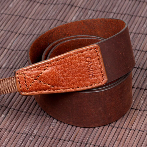 CANPIS Crazy Horse Vintage Leather Camera Neck Shoulder Strap for Canon Nikon