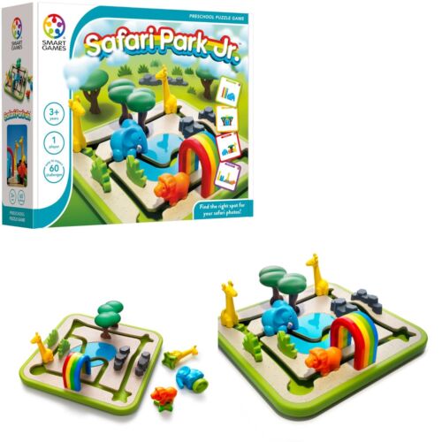 SmartGames Safari Park Jr. Preschool Puzzle Game with 60 Challenges for Ages 3