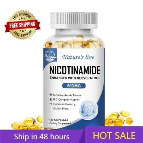 Nicotinamide Resveratrol 500MG, Anti-aging NAD Supplement 120 Capsules