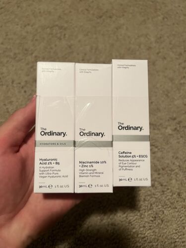 The Ordinary Face Serum Set! Caffeine Solution 5%+EGCG, Hyaluronic + Niacinamide