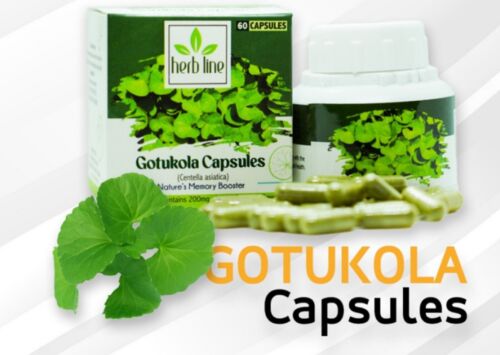 Gotukola (Centella Asiatica) Capsules Memory Booster Ayurvedic Herbal 100% Pure