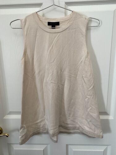 Ann Taylor Womens Sleeveless Tunic White Size S