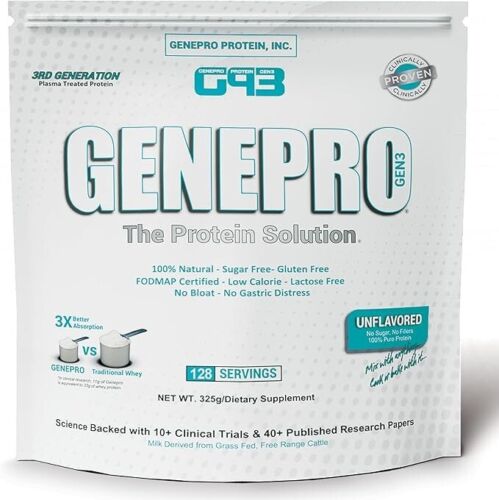 GENEPRO Gen 3 Medical-Grade Flavorless Protein Powder – High Absorption, Lactose