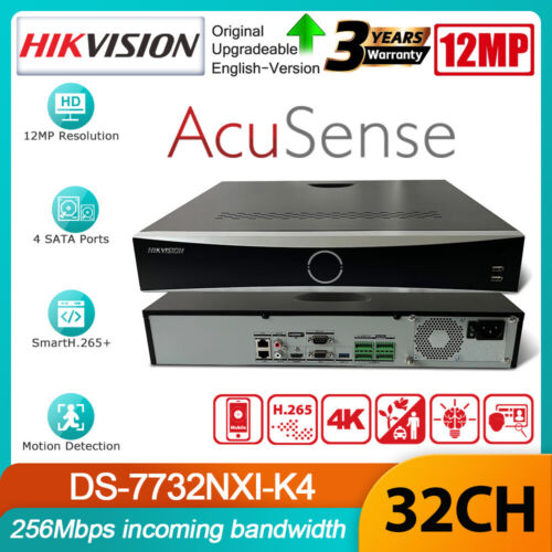 Original Hikvision 4K 32CH NVR DS-7732NXI-K4 4SATA H.265+ Network Video Recorder