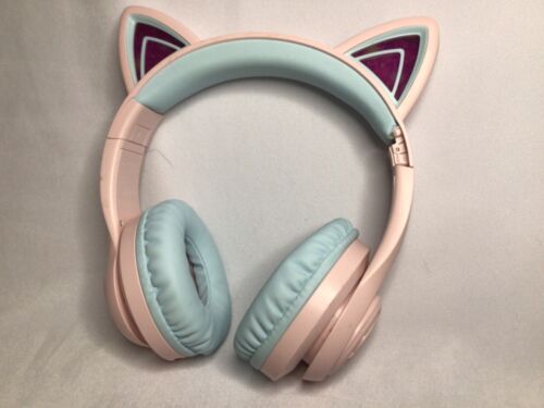 Cat Ear Kids Bluetooth Headphones, LED Lights Up, 74/85/94Db Volume !READ DESC!