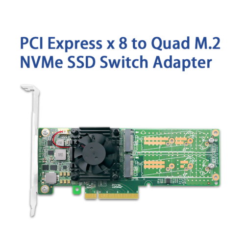 PCI Express x 8 to 4port M.2 NVMe SSD Switch Adapter 2280mm