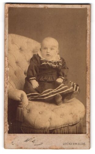 Photograph J. von Halen, Luckenwalde, Breite Str. 21, sweet toddler in fashion disc