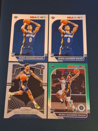 (4) Nickeil Alexander-Walker 2019-20 Prizm Rookie Card #263 + GREEN PRIZM RC