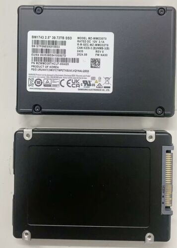 30.72TB SSD SAMSUNG U2 BM1743 2.5″ MZ-WMO30T0 MZWMO30THCLF-00AG5 FW NA50 REV 0